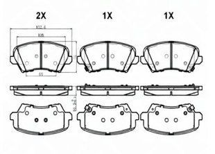 колодки гальмівні передні дискові hyundai elantra v saloon (md, ud) 1.6 04.2011 - 04.2016 58101-g4a05 Q093-1326 фото