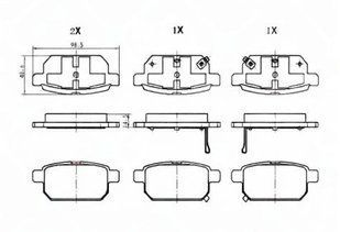 колодки гальмівні задні дискові suzuki baleno (fw, ew) 1.0 (a1k310) 02.2016 - 55800-61m00 Q093-1328 фото